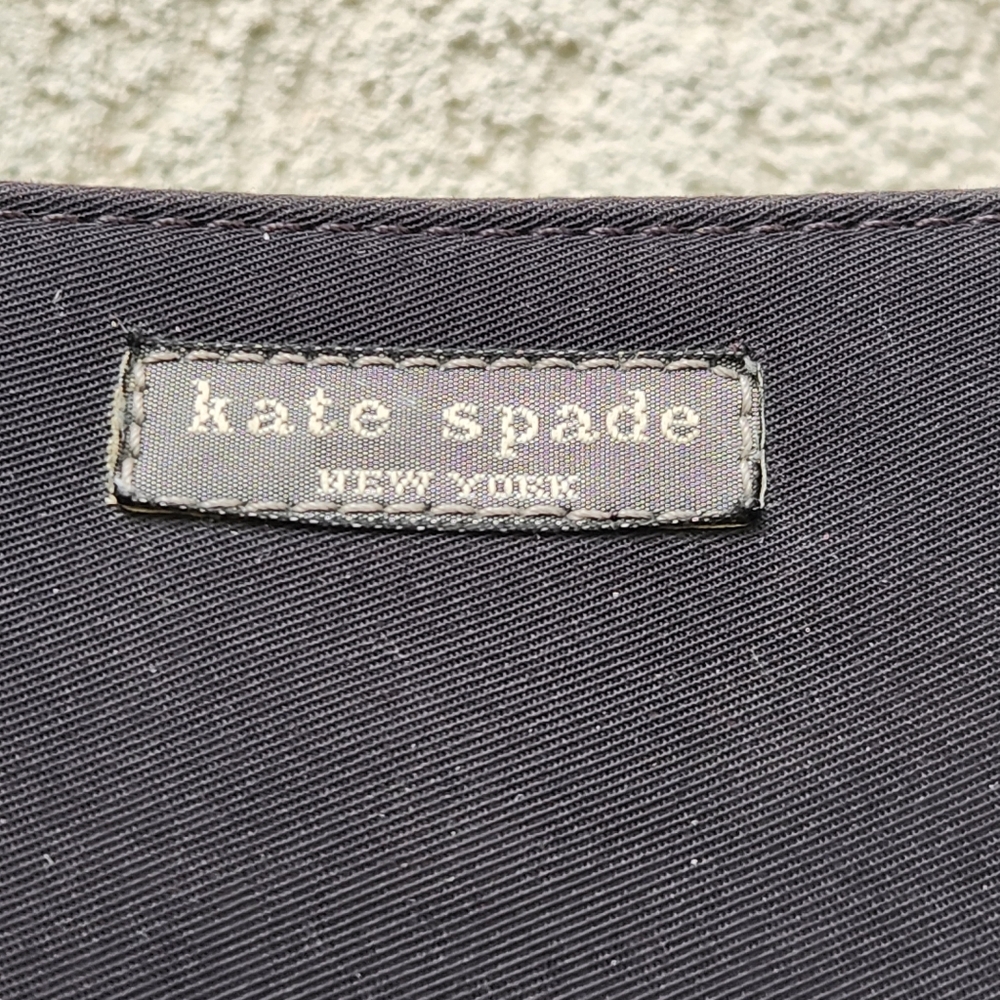 Kate Spade New York Sam Handbag Black Nylon Box Bag Double Handle Purse - Picture 4 of 12